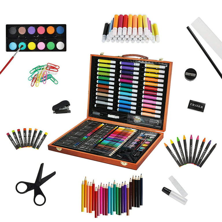 Art Supplies, 127 Piece Deluxe Wooden Art Set with Easel, Painting Supplies  in Portable Case for Painting & Drawing, Professional Art Kits for Teens Adults  Artist and Beginners 