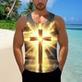 thumbnail image 2 of QSAWXQZ Men's Graphic Tank Tops Jesus Cross Printed Sleeveless T Shirts Christian Lightweight Breathable Muscle Shirts Athletic Summer Beach Casual Wear S, 2 of 6