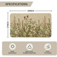 thumbnail image 3 of Wildflower Spring Floral Doormat, Flowers Summer Home Decor Low-Profile Switch Rug Door Mat Floor Mat for Indoor Outdoor 17x29 Inch, 3 of 6