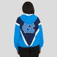 thumbnail image 5 of Women's WEAR by Erin Andrews Blue/Navy North Carolina Tar Heels Colorblock Full-Zip Hoodie Windbreaker Jacket, 5 of 5