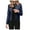 Navy, variant on Dezsed Women's Faux Leather Jackets Fashion Women Long Sleeve Open Front Short Cardigan Short Suit Jacket Coat Top Black M