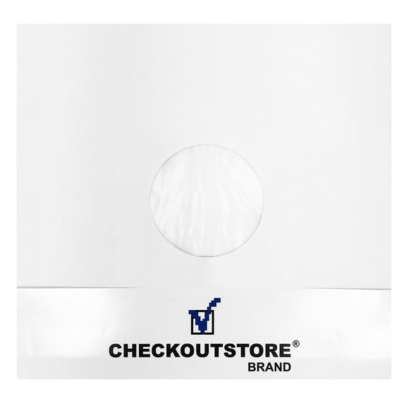 200 CheckOutStore Paper Record Polylined With Hole for 12" LP Vinyl 33 RPM (Inner Sleeves)