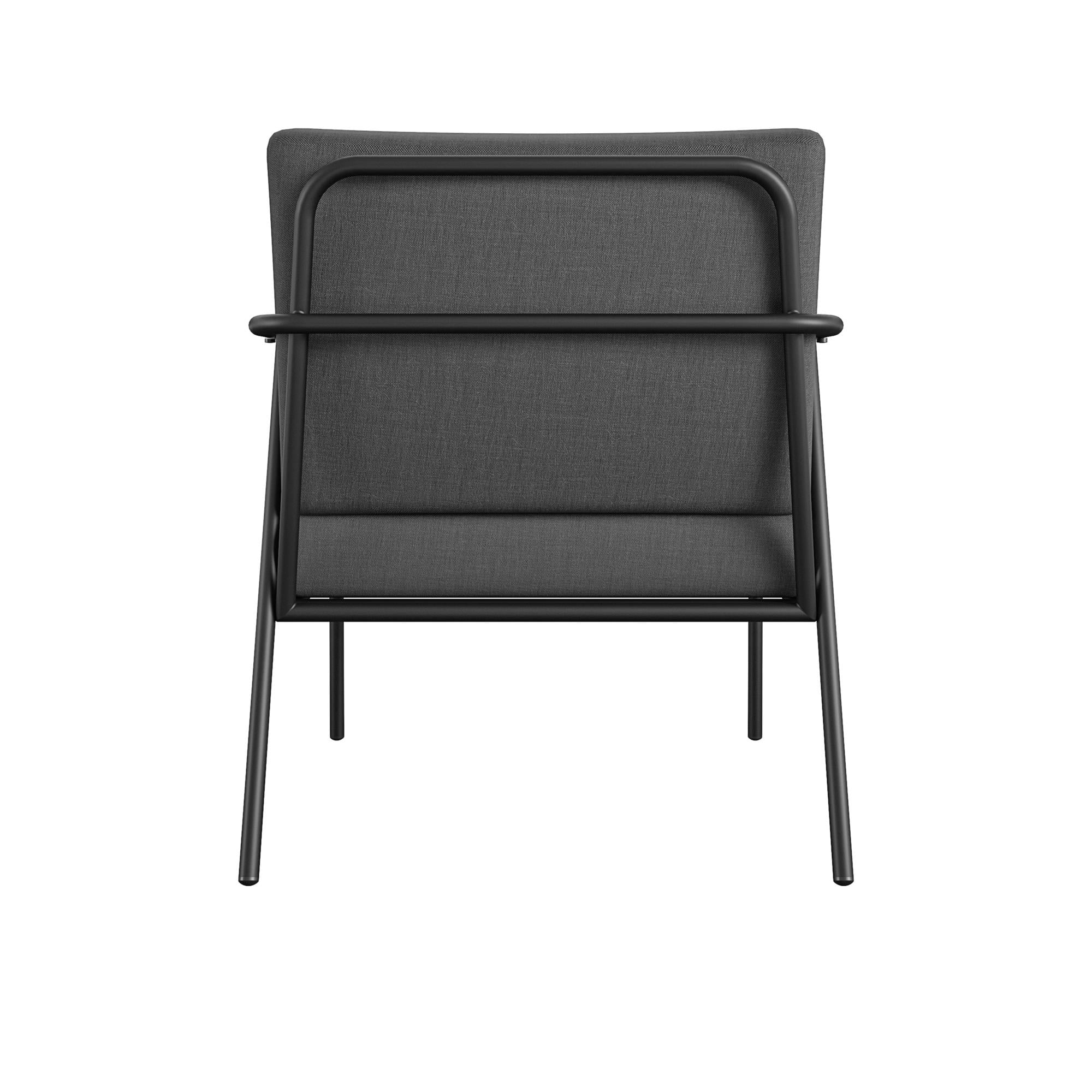 COSCO Modern Cushioned Outdoor Lounge Armchairs, 2-Pack, Dark Gray