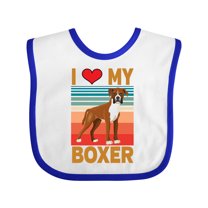 Inktastic Boxer Dog Retro Boys or Girls Baby Bib