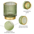 thumbnail image 3 of Organizador de brochas de maquillaje LEICURACE Vintage, vaso de cristal verde, 3 of 9