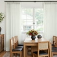 thumbnail image 2 of Jainmy Pinch Pleated Linen Curtains, Boho Light Filtering Living Room Bedroom Curtain,Window Treatments with Hook,White, 40x108 inch, 2 Panels, 2 of 10