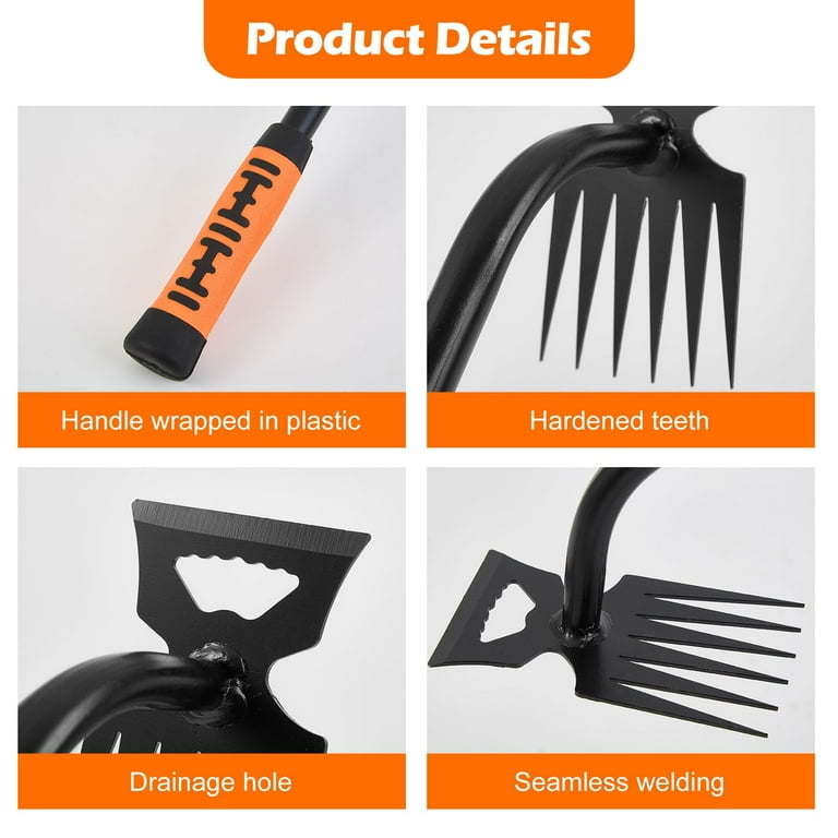 Naishier Hand Weeder Tool with 6-Tine Design, Manganese Steel photo 2
