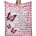 thumbnail image 1 of LHSHID Bonus Daughter Gifts Bonus Daughter Birthday Step Daughter Gifts from Stepdad Gifts for Step Daughter Unbiological Daughter Gifts to My Bonus Daughter Blanket 60"x80", 1 of 5