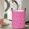 thumbnail image 6 of Uemuo Leopard Pattern Circular Laundry Hamper Basket with handles,Collapsible laundry basket,Large capacity laundry hamper,Laundry Organizer-, 6 of 8