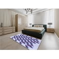thumbnail image 5 of Ahgly Company Machine Washable Indoor Square Transitional Deep Periwinkle Purple Area Rugs, 6' Square, 5 of 7