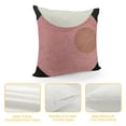 thumbnail image 4 of JEUXUS Boho&nbsp;Throw Pillow Covers Soft Tufted Neutral Accent&nbsp;Pillowcase,Simple Geometric Textured Pattern Decorative Abstract Sham for Modern Home Decor -1 Pcs，(Pink,Beige), 4 of 5