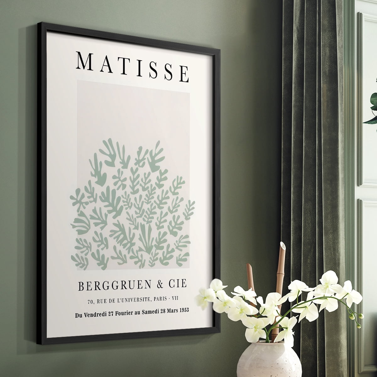 Matisse CLXXIII Framed Print in Black Solid Wood 22 x 28 Framed Print