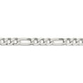 thumbnail image 2 of Sterling Silver 7.5mm Lightweight Flat Figaro Chain (18 X 7.5) Made In Italy qmb180-18, 2 of 5