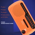 thumbnail image 5 of Radio con manivela solar 1200mAh USB Radio de emergencia portátil para exteriores Alarma SOS, 5 of 5