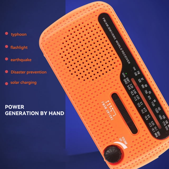Solar Hand Crank Radio 1200mAh USB Durable Outdoor Emergency Radio SOS Alarm for Adult Outdoor Accessories Parts