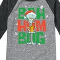 thumbnail image 3 of SpongeBob SquarePants - Squidward Bah Humbug - Toddler And Youth Raglan Graphic T-Shirt, 3 of 5