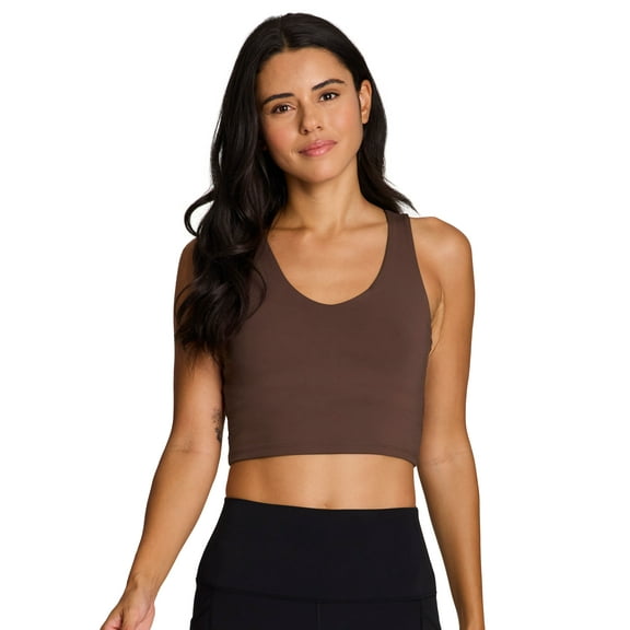 RBX Active Women's Ultra Soft Active Cropped Bra Tank Top With Shelf Bra