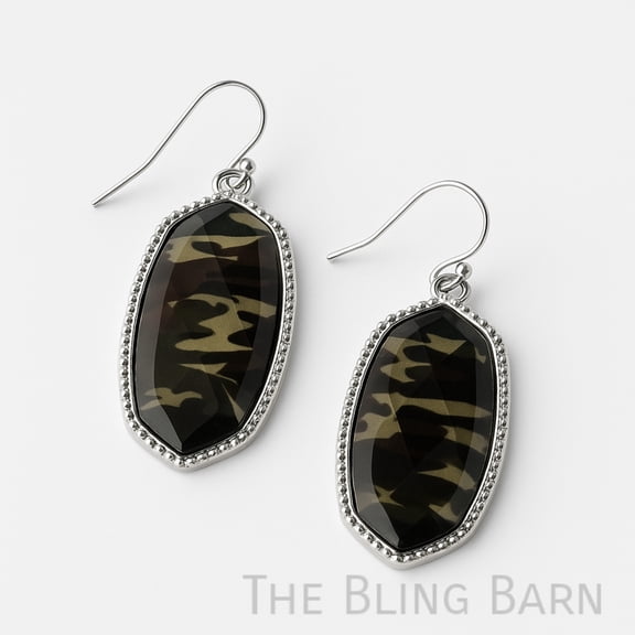Western Terrain Camo Drop Earrings