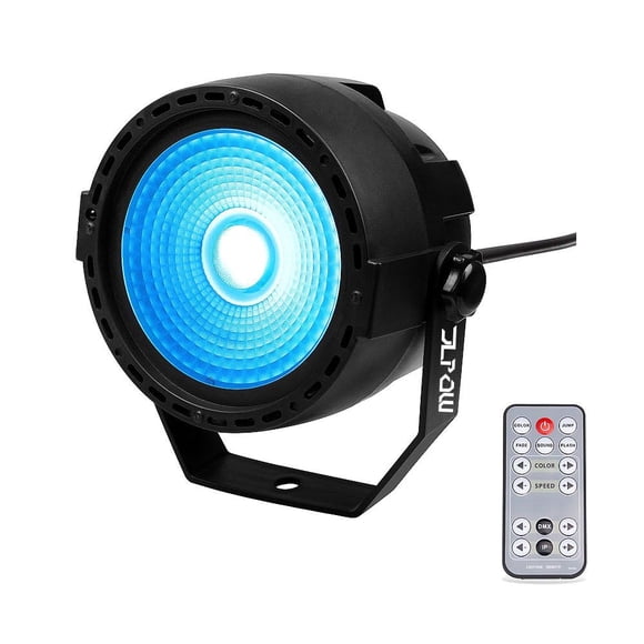 Luz de escenario JLPOW Super brillante Mini COB Par Can luces con DMX y control remoto Mezcla de colores RGB suave Iluminación de DJ para bodas/cumpleaños/fiesta de Navidad Espectáculo Conciertos de b