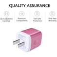thumbnail image 2 of USB Wall Charger Block,Charging Blocks,6PCS USB Charger Adapter,2.1A Dual Port Fast Charge Charging Station USB Wall Plug iPhone Wall Chargers Block,Rose Gold, 2 of 5