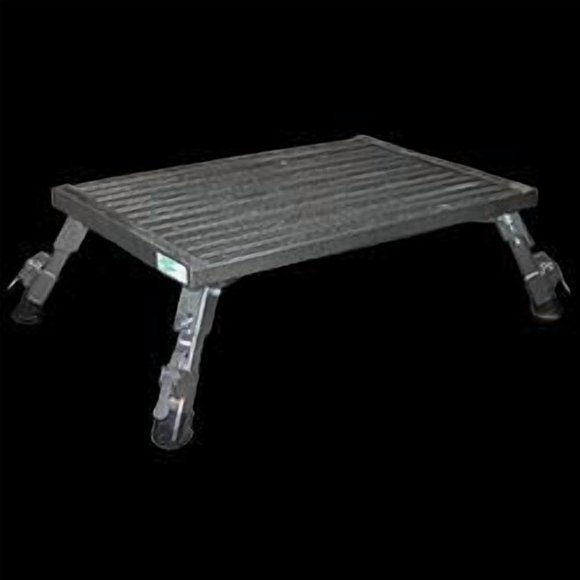 Safety Step Step Stool XLA-09C-G One Step With Non-Slip Strips And Rubber Leg Tips; Foldable; 1000 Pound Capacity; Gray; Aluminum; Extra Large