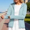 thumbnail image 2 of jiaxiM Womens Hoodie Uv Sun Protection Sheer Long Sleeve Top Quick Dry Shirts for Women Dressy Casual Light Weight Jackets Womens for Hiking Outdoor, 2 of 5