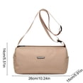 thumbnail image 2 of EDhome Casual Minimalist Canvas Tote Bag, Lightweight Durable Canvas Adjustable Strap, Convertible Stylish Crossbody Shoulder Bag for Outdoor Daily Travel Use, Khaki, 2 of 6