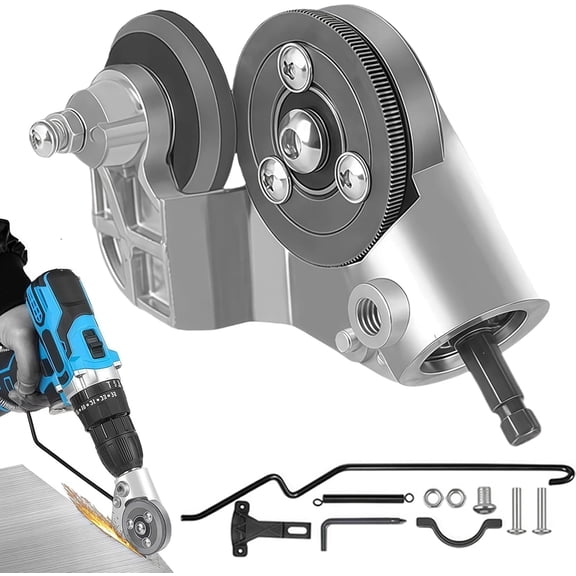 Electric Drill Plate Cutter Attachment for Sheet Metal, Safe Nibbler Tool for Aluminum