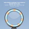 thumbnail image 4 of Magnifying Glass, 21LED Ergonomic Handle Rechargeable Magnifying Glass ABS Touch Switch  For Living Room Black White, 4 of 8