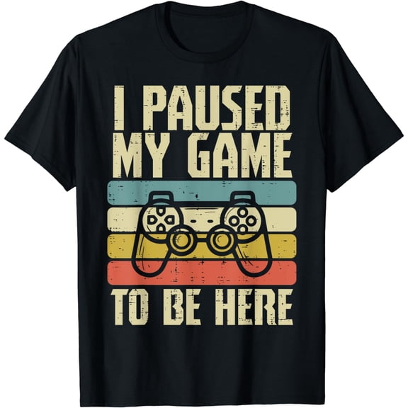 Paused My Game To Be Here Video Game Controller Boys Men T-Shirt