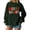 Army Green, variant on Wutalume Women's Relaxed Fit Character Print Round Neck Long Sleeve Sweatshirt, Soft and Cozy Top for Casual and Daily Wear, with a Trendy Print and Comfortable Fit,Army Green L