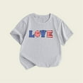 thumbnail image 2 of USA Shirt Toddler Boys Girls Love Letter American Flag Tshirt 4th of July Shirt Kids Patriotic Tee Tops 1-12 Years, 2 of 3