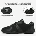 thumbnail image 4 of GlideMoves Black Cheer Shoes Girls Jump Tumbling Women Exercise Aerobic Fitness Dance Training Youth School Student Team Athletic Competition Women 8.5, 4 of 7