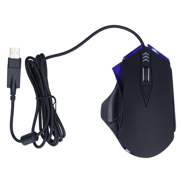 Ratón portátil para juegos con USB, luces transpirables, 4 opciones de DPI, diseño ergonómico para uso en PC y portátiles