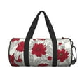 thumbnail image 2 of Fotbe Leaves And Anemone Pattern Foldable Sports Gym Bag with Wet Dry Pocket, Ultralight Travel Bag, Large Capacity Duffel Bag, Splash Proof Carry on Bag, Overnight Bag, Weekender Bag, 2 of 8