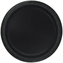 Black Solid Round 9" Paper Dinner Plates, 20 Count, by Way To Celebrate