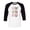 White/Black, variant on Puppy Ho Ho Ho Three-Quarter Raglan Sleeve Baseball Shirt Unisex X-Small White/Black