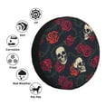 thumbnail image 6 of DouZhe Waterproof Spare Tire Cover, Colorful Roses Skulls Tattoos Prints Adjustable Wheel Covers Fit for Jeep Trailer RV SUV Car, 17 inch, 6 of 7