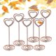 thumbnail image 3 of piezas de portatarjetas de mesa dorados con forma de corazón, clips para sujetar menús en espiral, soportes para números de mesa, 3 of 4