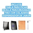 thumbnail image 3 of Tarja de Cocina Onof 80x45 Acero Inoxidable con Cascada y Grifo Extraíble, 3 of 7