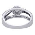 thumbnail image 4 of 14K White Gold Round Solitaire Diamond Bypass Twist Engagement Ring 1.06 Ct., 4 of 5