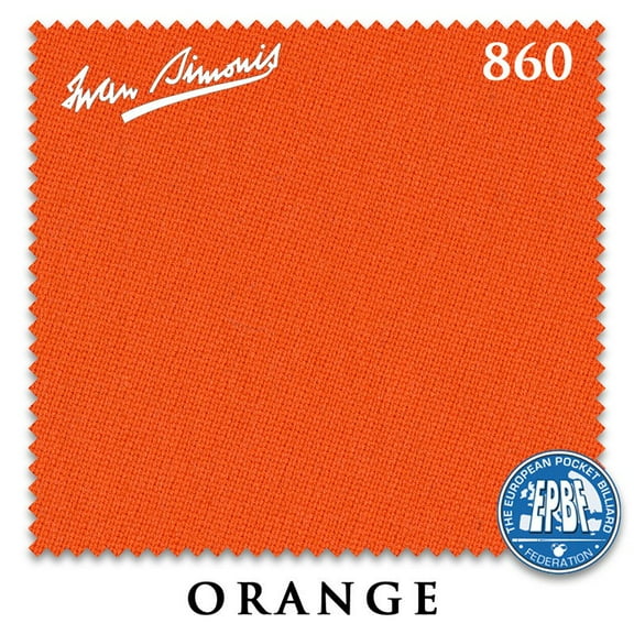 8' Oversized Simonis 860 Pool Billiard Table Cloth - Orange - AUTHORIZED DEALER