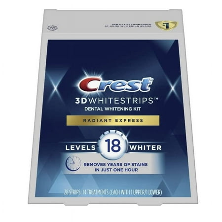 Crest 3DWhitestrips 1 Hour Express + LED Light Teeth Whitening Kit, 19 Treatments C17