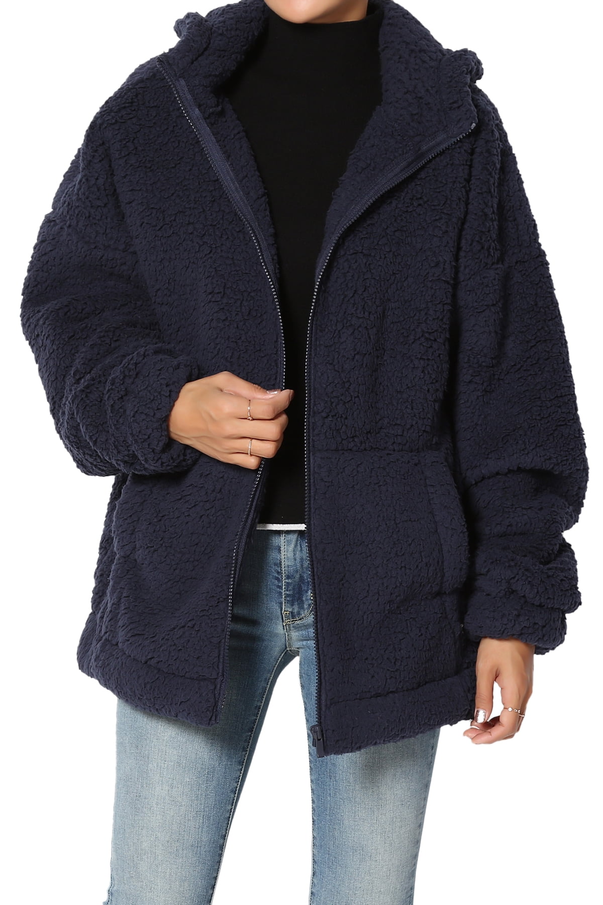wool trench coat black