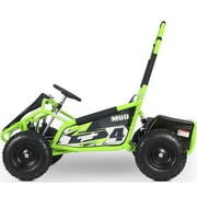 MotoTec Mud Kids Electric 48V 1000w Go Kart Full Suspension, Green