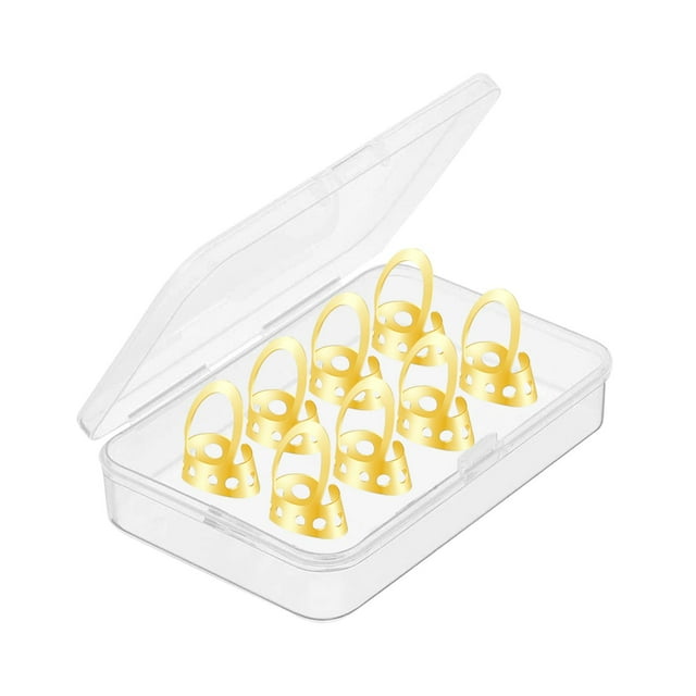 Tachiuwa 8 Pieces Guitar Picks Metal Finger Picks Adjustable Thumb Finger Picks Set Thumb Aureate