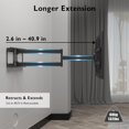 thumbnail image 3 of TV Wall Mount with Extra Long Extendable Arm for 32-75 Inch TVs, Holds Up to 132lbs, Full Motion Dual Arm TV Bracket with Tilt, Swivel, Level Adjustment, Max VESA 600x400mm, Wide Compatibility, 3 of 8