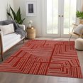 thumbnail image 6 of Addison Rugs Mayfield Premium Machine Washable Transitional Geometric Red Rectangle Rug, 9' x 12', 6 of 6
