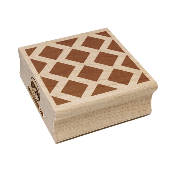 Diamond Zig Zag Pattern Background Square Rubber Stamp Stamping Scrapbooking Crafting - Medium 1.75in