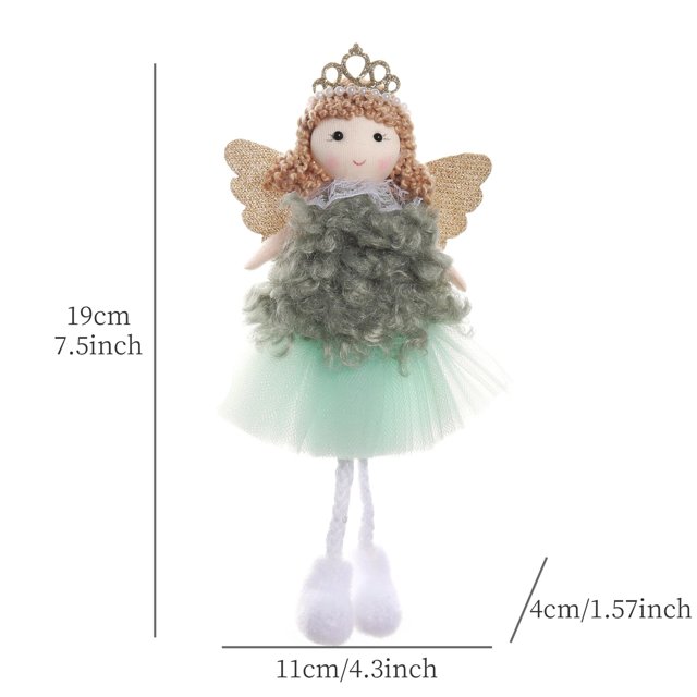 Ángel de muñecos de peluche de Navidad, adornos colgantes de árbol de Navidad para el hogar, suministros de decoración de Año Nuevo, regalos para niños, 2024